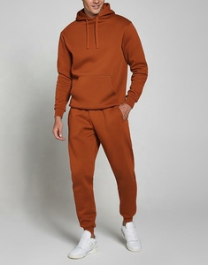 Conjunto Deportivo de Dos Piezas para Hombre, Personalizable con Logotipo, Transpirable, Cuello Alto, Color Sólido, 100% Algodón, Ropa Deportiva con Logotipo Frontal - Product Image 1