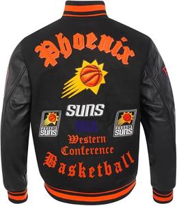 Chaqueta Bomber Varsity Personalizada al por Mayor, Cuerpo de Lana Premium, Mangas de Poliéster/Algodón, Bordado, Transpirable y Ecológico - Product Image 6