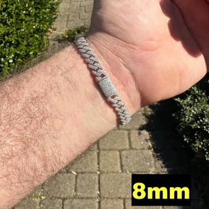 <b>Iced</b> <b>Out</b> Moissanite Diamond 925 Silver Cuban Link Bracelet Heavy <b>Chain</b> Style Hip Hop Statement Bracelet For Men Women - Product Image 6