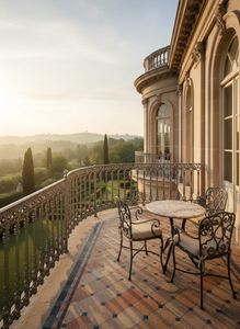 Barandilla Metálica Decorativa de Diseño Europeo, Barandal Ornamental con Acabado Resistente al Óxido para Balcón y Jardín Exterior - Product Image 3