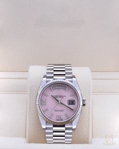 Reloj Mecánico Automático de Lujo con Esfera Rosa de Acero Inoxidable ETA, Diamantes, Números Romanos, Cristal de Zafiro, Resistente al Agua 10 Bar - Product Image 5