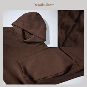 Sweat à capuche de haute qualité en coton épais, logo personnalisé de luxe, chaud, épais, surdimensionné, double couche, streetwear, sweat à capuche pour homme - Product Image 5