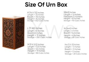 Urne en bois artisanale avec gravure florale et papillon, boîte à souvenirs commémorative, design floral gravé au laser - Product Image 4