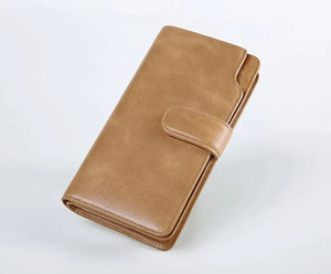 <b>Men's</b> Genuine Leather Slim <b>Wallet</b> With Striped Lining Fold Closure Card Holder Short Length Minimalist Design - Product Image 3