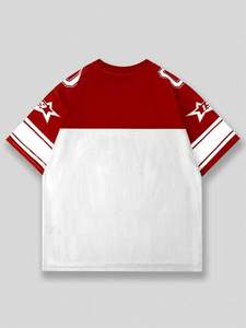 Camiseta de Fútbol Roja y Blanca al por Mayor, 10 Unidades, Uniforme de Equipo de Malla Unisex, Logotipo Personalizado, Fabricante OEM - Product Image 4