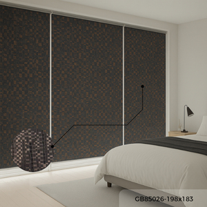 Mejor Proveedor de Persianas Enrollables Diseño Cósmico Marrón Oscuro GB85026 198x183cm Hogar Oficina Malasia Superventas B2B Control de Calidad OEM - Product Image 1