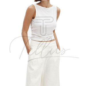 Camisetas sin mangas personalizadas de alta calidad para mujer, camisetas de yoga para verano, camisetas sin mangas para mujer, camisetas lisas para mujer - Product Image 5