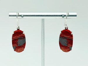 Pendientes de Jaspe Rojo, Plata de Ley 925, Hechos a Mano, con Piedras Preciosas Naturales, Joyería Boho, Regalo para Mujer - Product Image 2