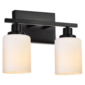 Modern 6-<b>Light</b> Bathroom <b>Vanity</b> <b>Light</b> Brushed Brass with Milky White Glass Shade <b>Wall</b> Sconces for Bathroom Bedroom or Hallway - Product Image 3