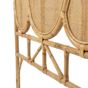 Tête de lit en rotin naturel, style bohème, arquée, pour chambre à coucher, vente en gros - Product Image 5
