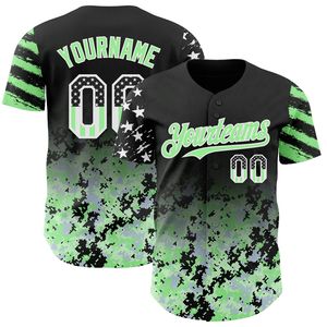 Camiseta de Béisbol Personalizada con Bandera de EE. UU. en Negro, Camuflaje Blanco-Púrpura Degradado, Estrellas y Rayas, Dos Tonos, Auténtica, 100% - Product Image 6