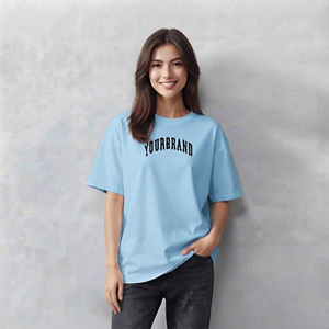 Camiseta de Cuello Redondo para Mujer, Corte Regular, Verano, Informal, 100% Algodón, Suave, Secado Rápido, Transpirable, OEM/ODM - Product Image 4