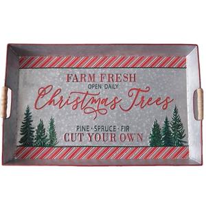 ถาดเสิร์ฟพร้อมหูหิ้วเกล็ดหิมะชุดถาดคริสต์มาสโบราณสำหรับของหวานโดย TCD - Product Image 2