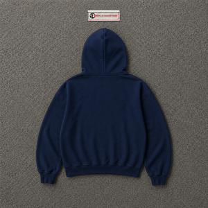 <b>Navy</b> Blue Oversized Zip Up Hoodie Red Graphic Print Unisex Streetwear Fashion Full Zipper Hooded Sweatshirt For <b>Men</b> And Women - Product Image 6