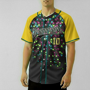 Camiseta de Béisbol Negra Corta Sublimada con Logotipo Personalizado de Alta Calidad - Product Image 1