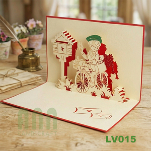 ANN HANDICRAFT LV015 Tarjeta de Invitación de Boda Pop-Up 3D Hecha a Mano con Diseño de Correo y Amor, con Sobre, Troquelado, Impresión Personalizada y Corte de Papel - Product Image 6