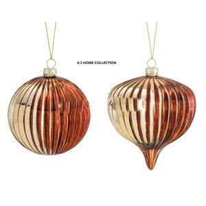 Boule de Noël en aluminium de qualité supérieure, forme ronde, plaquée or, vierge pour sublimation, style fantaisie, faite à la main - Product Image 5