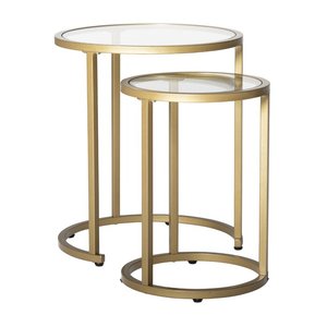 Premium <b>Space</b> Saving Metal Nesting Coffee Tables Set with Durable Powder Coated Surface - Product Image 2
