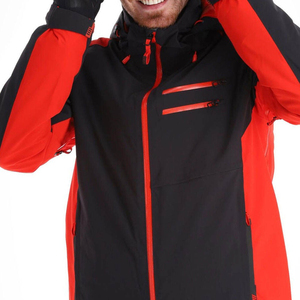 Ensemble veste et pantalon de ski unisexe rouge et noir à capuche, imperméable, isolé synthétiquement, 1900g, vêtements de neige d'extérieur pour adultes, hiver - Product Image 6