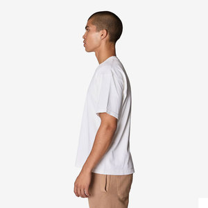 White Oversized Men's T-Shirt Crew Neck Short Sleeve 100% Cotton Streetwear Printed Front Logo Custom Design Men's T Shirts - Product Image 2