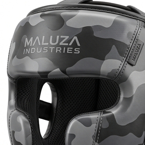 Casque de boxe en cuir véritable durable, protection transparente pour la tête, casque de sparring professionnel, haute résistance aux impacts, MMA, kickboxing, respirant, logo personnalisé, entraînement - Product Image 2