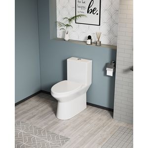 WaterSense certificate 1.1/1.6 GPF Comfort altezza pavimento montate un pezzo in ceramica bianca wc Soft Close sedile coppe certificate - Product Image 3