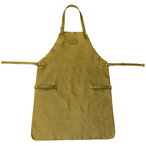 <b>Apron</b> Oil Wax Canvas With Leather <b>Apron</b> Gardening <b>Aprons</b> Tool Barbecue Barber Carpenter Painter Repairman's Clothes - Product Image 1