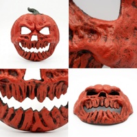 Grande Masque Citrouille Décoratif pour Halloween, Mardi Gras, Carnaval, en Mousse PU, Abat-jour, Chine