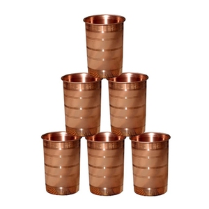 Juego de Vasos de Cobre Puro de Primera Calidad, Beneficios Ayurvédicos para la Salud, Vaso para Beber Agua, Acabado Lacado, Estilo Martillado, Compra al por Mayor - Product Image 1