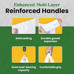 ถุงพลาสติกมีหูหิ้ว ถุงช้อปปิ้งสำหรับธุรกิจขนาดเล็ก |   ถุงพลาสติกสำหรับใส่ของชำที่นำกลับมาใช้ใหม่ได้ |   ไปซื้ออาหาร ของชำ - Product Image 3