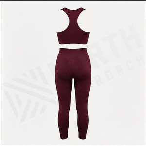 Ropa Deportiva sin Costuras para Mujer, Conjunto de Yoga de Alta Elasticidad, Sujetador Deportivo Transpirable, Leggings, Ropa Deportiva Activa - Product Image 2