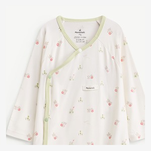 Combinaison pour bébé garçon à manches longues en modal et élasthanne, imprimé à motifs, fermeture à boutons, pour nouveau-né, ODM Vietnam - Product Image 3