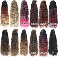 Extensions de cheveux au crochet Julianna 18 pouces, style bohème, bouclées, fausses locks, locks de déesse, locks de rivière, pour tresses, vente en gros