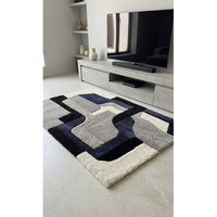 Tapis modernes à poils longs tuftés à la main, design abstrait pour salon, extra épais, adaptés aux animaux domestiques et écologiques, doux et durables