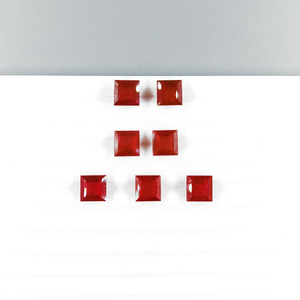 Rubis naturels de Bangkok, carrés calibrés de 9 mm, pierres précieuses de rubis naturelles facettées, prêtes à l'emploi pour la fabrication de bijoux - Product Image 2