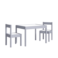 Ensemble de table et chaises en bois pour enfants avec table de jeu rectangulaire et chaise pour les tout-petits meubles de salle de jeux pour enfants d'âge préscolaire