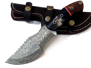 Juego de Cuchillos de Acero de Damasco Personalizables con Hoja Fija, Mango de Madera, Agarre Cómodo, Diseño de Logotipo Personalizado, para Cocina - Product Image 5