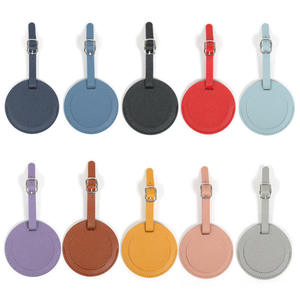 Étiquettes de bagages personnalisées en similicuir PU souple, motif lettres, de luxe, durables, avec boucle, les plus populaires - Product Image 5