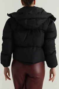 Veste d'hiver matelassée pour femme, sur mesure, en toile et peau de mouton respirante, avec capuche, rembourrée en polyester, pour le sport de plein air et le streetwear - Product Image 4