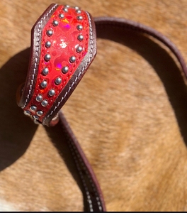 Nouvel ensemble d'accessoires de sellerie western en cuir de qualité supérieure, faits à la main, pour concours hippique, comprenant têtière et collier de poitrine, collection 2026 - Product Image 4