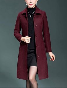 Abrigo Largo Ligero Ecológico de Mezcla de Poliéster para Mujer, Estilo Gabardina, Doble Botonadura, Solapa Larga, Abrigo de Invierno, OEM Personalizado - Product Image 2
