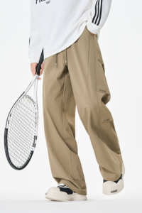 Pantalones Deportivos Personalizables de Alta Calidad para Hombre/Mujer, de Lona, Poliéster/Algodón, Estilo Vintage Oscuro, Ecológicos, Antiarrugas y de Secado Rápido - Product Image 3