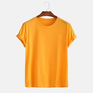 T-shirt décontracté classique en flanelle pour homme 2025 – 100 % coton, séchage rapide, respirant, doux, confortable, tricoté, grandes tailles, teint uni, printemps - Product Image 1