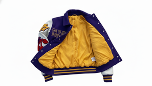Wholesale Custom College Baseball Varsity <b>Jacket</b> Unisex Chenille Patch Breathable Stand Collar Winter Wool Viscose Front Casual - Product Image 3
