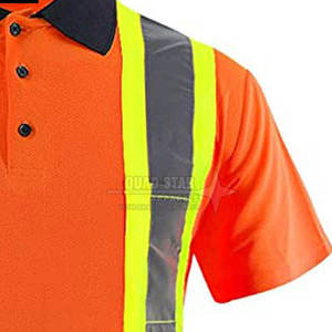 Ropa de seguridad para exteriores, ropa de trabajo transpirable, polos para hombre, MOQ bajo, nuevo diseño, polos de trabajo. - Product Image 4