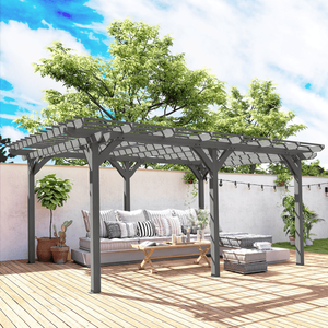 Pergola per Barbecue e Cucina all'Aperto, Gazebo per Uso Tutto l'Anno - Product Image 1