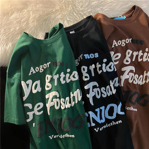 T-shirt pour homme surdimensionné en coton 100% doux, imprimé en 3D, style américain, mode unisexe, OEM personnalisé 2024 - Product Image 2