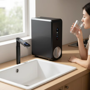 Sistema de Ósmosis Inversa de Flujo Directo Aqua-Win con Agua Caliente - Negro, para Encimera y Debajo del Fregadero, Sin Tanque, 600 GPD - Product Image 1