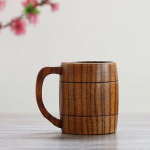 Handmade Rustic Solid Wood Tankard Beer Mug Round Shape Indoor <b>Home</b> Decor 100% Handcrafted Eco-Friendly - Product Image 1