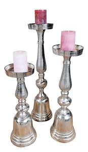 Ensemble de 3 bougeoirs au design moderne pour la décoration de la maison et des mariages, taille personnalisable, écologique et durable. - Product Image 2